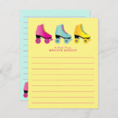 Roller Schaatsen Schattige Kind platte Briefpapier Bedankkaart (Voorkant / Achterkant)