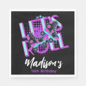 Roller Schaatsen Sweet 16 Theme Birthday Party Servet (Voorkant)