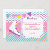 Roller Schaatsen Verjaardag Dank u kaart (Voorkant / Achterkant)