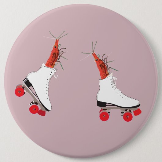 Roller Schaatsen voor iedereen Ronde Badge Button 6,0 Cm (Voorkant)