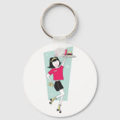 Roller Schaatsen Waitress Sleutelhanger (Voorkant)