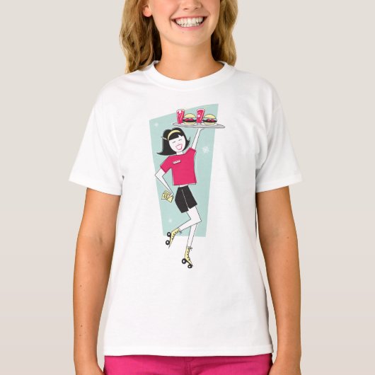 Roller Schaatsen Waitress T-shirt (Voorkant)