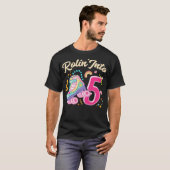 Roller Skate 5th Birthday Girls Bday Gift For Kids T-shirt (Voorkant volledig)