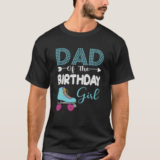 Roller Skate Birthday Dad Roller Skater Roller Ska T-shirt (Voorkant)