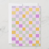 Roller Skate Birthday Party - Retro Groovy Kaart (Achterkant)