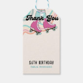 Roller Skate-feestartikelen in 70s Rock and Roll-s Cadeaulabel (Voorkant)