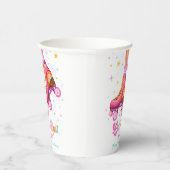 Roller Skate Let's Roll Skating Girl Birthday Papieren Bekers (Rechts)