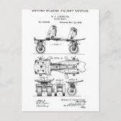 Roller Skate Patent Paper Items Briefkaart (Voorkant)
