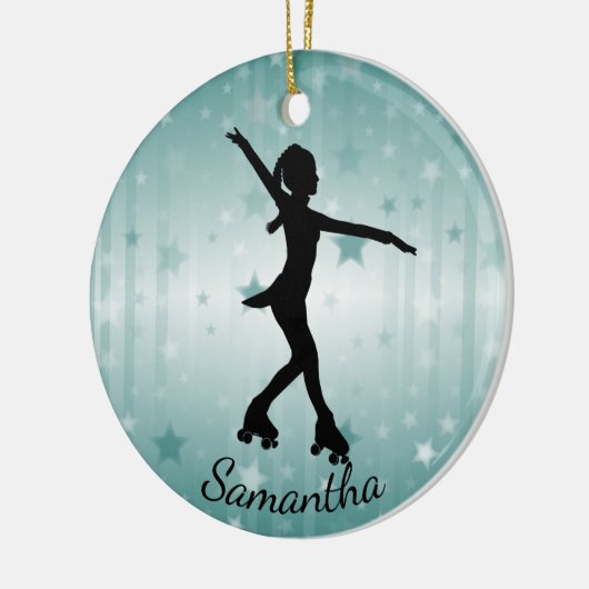 Roller Skater Design Ceramic Ornament (Links)
