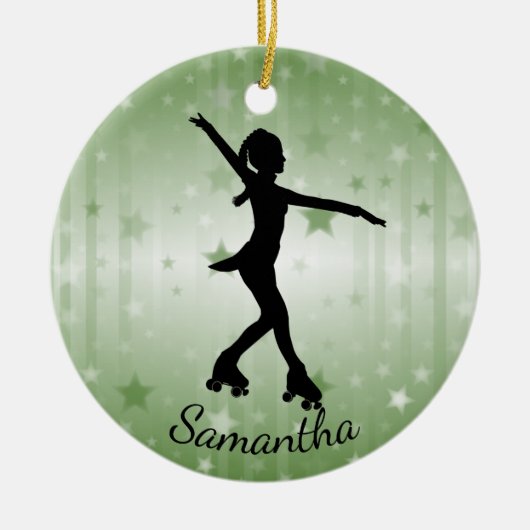 Roller Skater Design Ceramic Ornament (Voorkant)