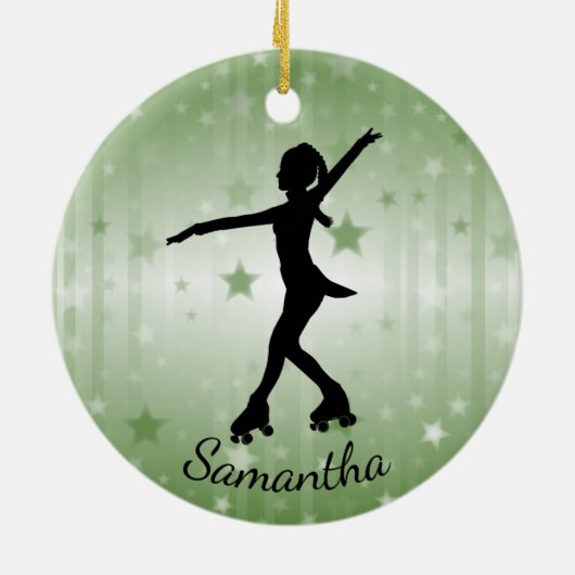 Roller Skater Design Ceramic Ornament (Achterkant)
