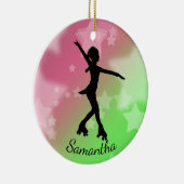 Roller Skater Design Ceramic Ornament (Rechts)