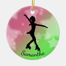 Roller Skater Design Ceramic Ornament