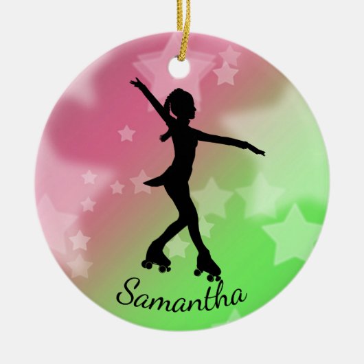 Roller Skater Design Ceramic Ornament (Voorkant)