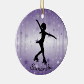 Roller Skater Design Ceramic Ornament (Rechts)