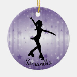 Roller Skater Design Ceramic Ornament