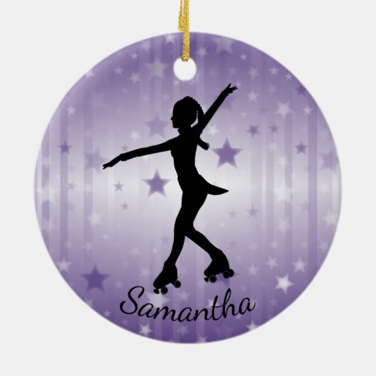 Roller Skater Design Ceramic Ornament (Achterkant)