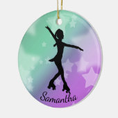 Roller Skater Design Ceramic Ornament (Links)