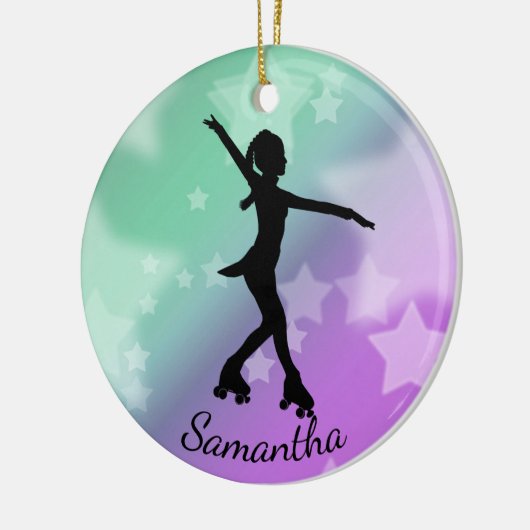 Roller Skater Design Ceramic Ornament (Links)