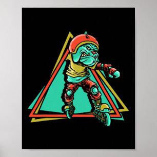 Roller Skater Inline Schaatsen Poster