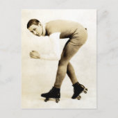 Roller Skater van 1920 Briefkaart (Voorkant)