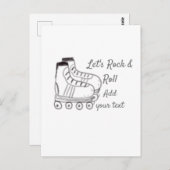 Roller skater Voeg tekst toe laat rock roll kinder Briefkaart (Voorkant / Achterkant)
