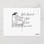 Roller skater Voeg tekst toe laat rock roll kinder Briefkaart (Achterkant)