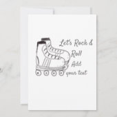 Roller skater Voeg tekst toe laat rock roll kinder Kaart (Achterkant)
