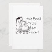 Roller skater Voeg tekst toe laat rock roll kinder Kaart (Voorkant / Achterkant)