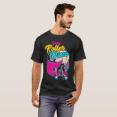 Roller skates disco inline skating roller skating  t-shirt (Voorkant volledig)