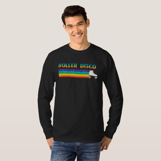 Roller skates disco inline skating roller skating  t-shirt (Voorkant volledig)