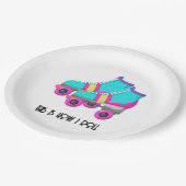 Roller Skates Papieren Bordje (Gekanteld)