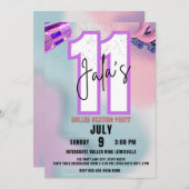 Roller Skating Birthday Invitation Kaart (Voorkant / Achterkant)