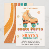 Roller Skating Birthday Kaart (Voorkant / Achterkant)