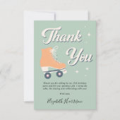 Roller Skating Birthday Party Bedankkaart (Voorkant)