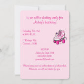 Roller Skating Birthday Party Invitation Kaart (Achterkant)