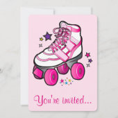 Roller Skating Birthday Party Invitation Kaart (Voorkant)