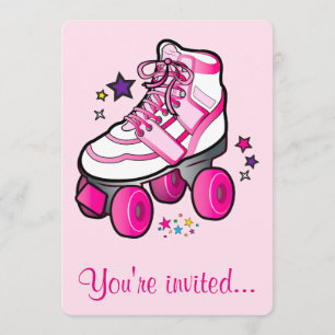Roller Skating Birthday Party Invitation Kaart