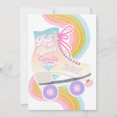 Roller Skating Birthday Party Invitation Kaart (Voorkant)
