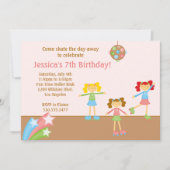 Roller Skating Birthday Party Invitation Kaart (Voorkant)