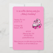Roller Skating Birthday Party Invitation Kaart (Achterkant)