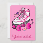 Roller Skating Birthday Party Invitation Kaart (Voorkant)