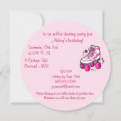 Roller Skating Birthday Party Invitation Kaart (Achterkant)