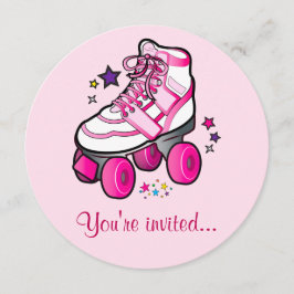 Roller Skating Birthday Party Invitation Kaart