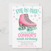 Roller Skating Birthday Party Invitation Kaart (Voorkant)