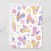 Roller Skating Birthday Party Kaart (Achterkant)