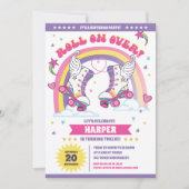 Roller Skating Birthday Party Kaart (Voorkant)