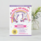 Roller Skating Birthday Party Kaart (Staand voorkant)