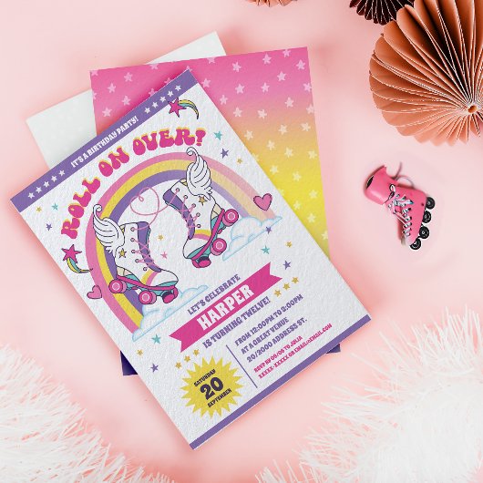 Roller Skating Birthday Party Kaart