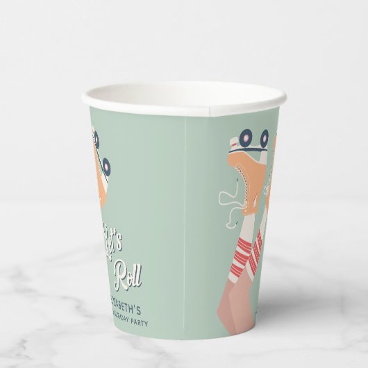 Roller Skating Birthday Party Papieren Bekers (Rechts)